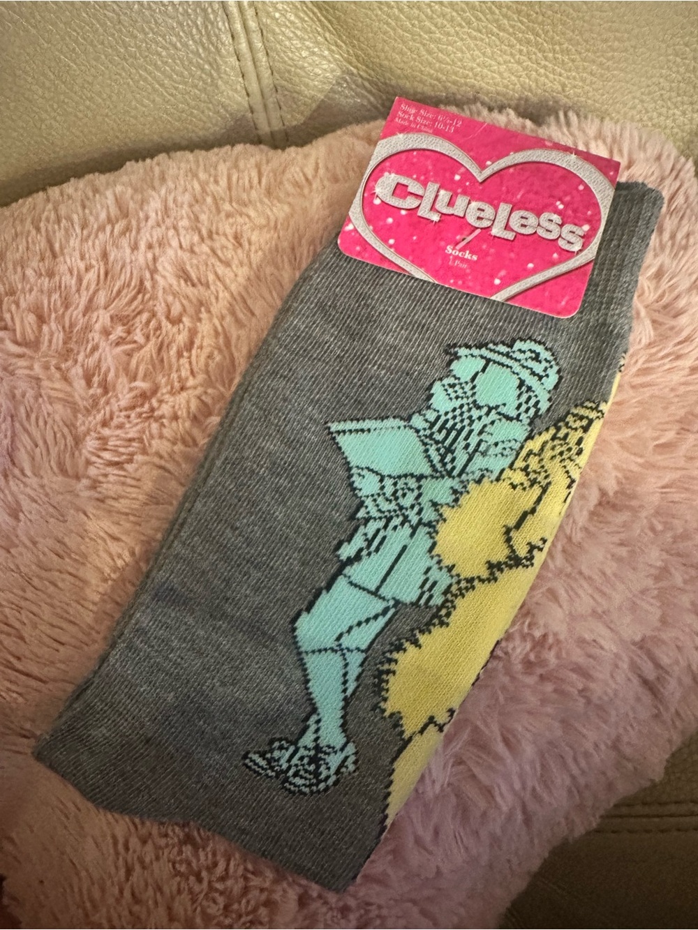 Clueless Cher Dionne 90s Movie Crew Socks NWT Paramount Y2K Preppy AS IF Rich AF